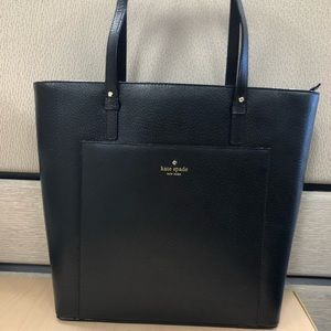 NWOT Kate Spade black leather tote